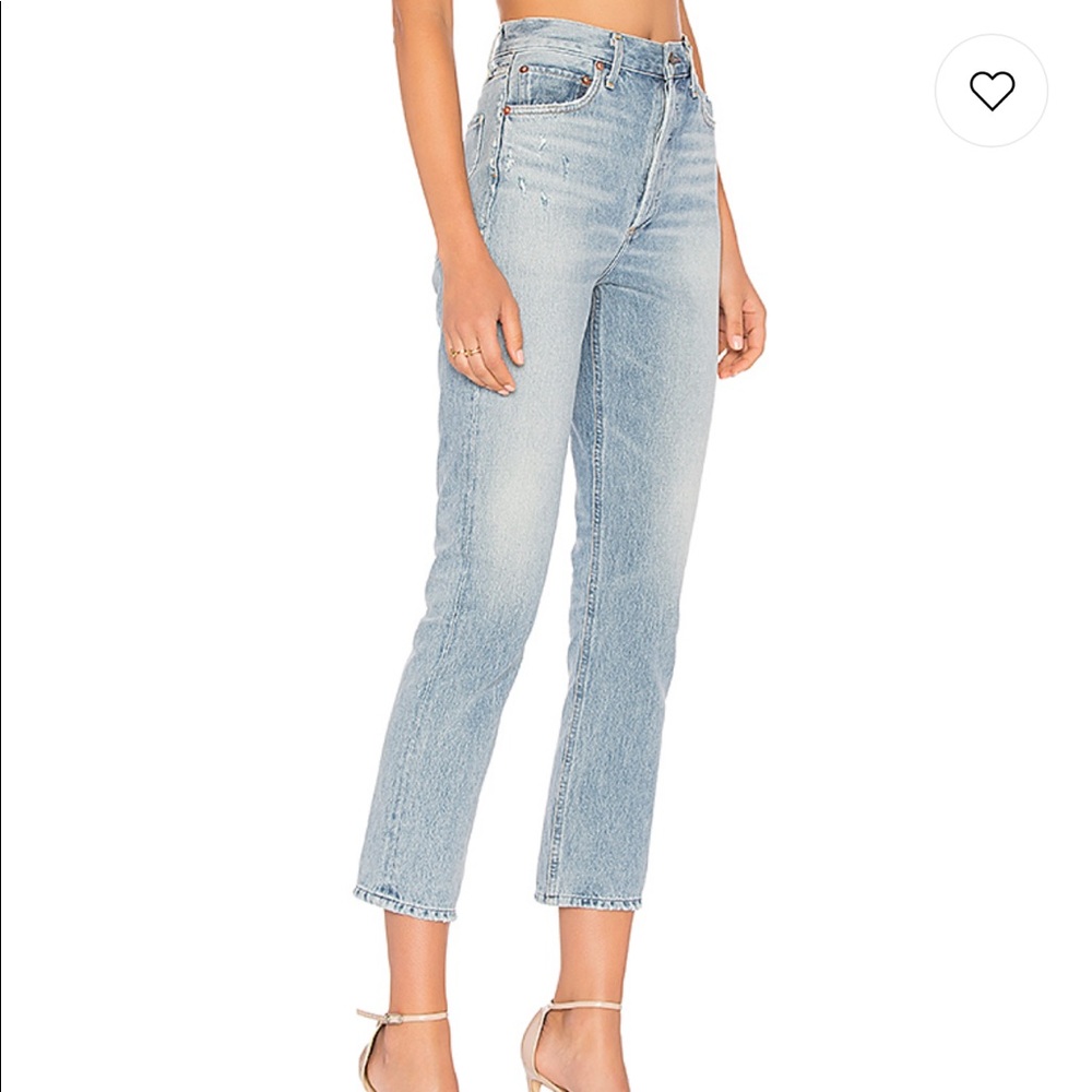 AGOLDE Denim Jean Riley High Rise Straight Crop - Picture 5 of 8